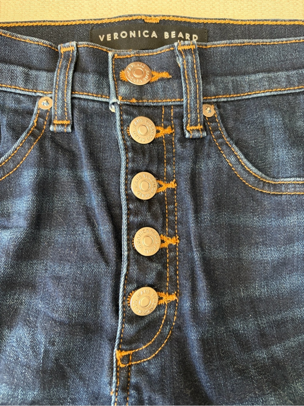 Veronica Beard Hi Rise Button-Fly Skinny Ankle Jeans 27 Designer Lux Preppy EUC - Picture 4 of 6
